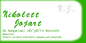nikolett jojart business card